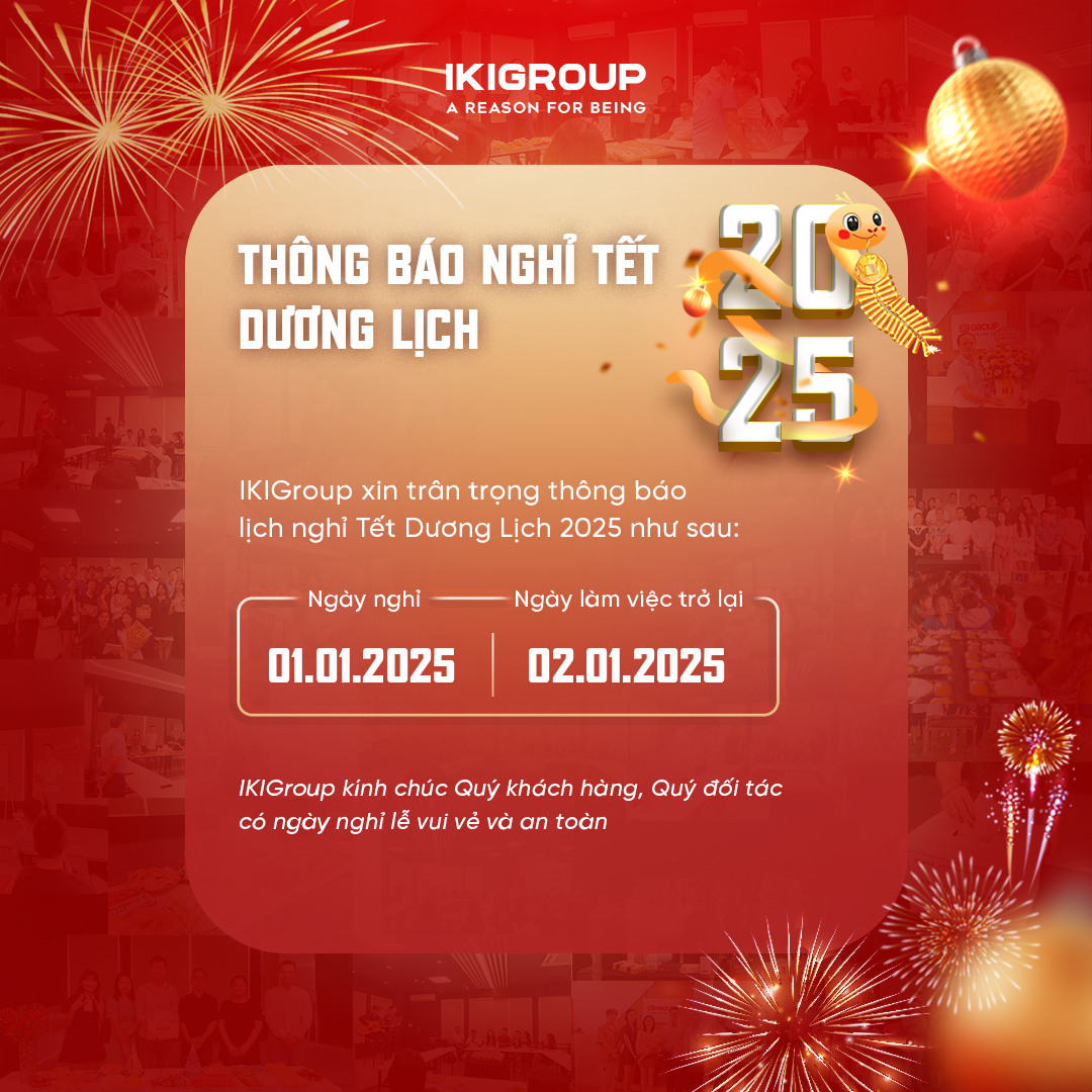 THÔNG BÁO LỊCH NGHỈ TẾT DƯƠNG LỊCH 2025